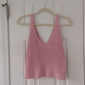 Baby pink knit tank